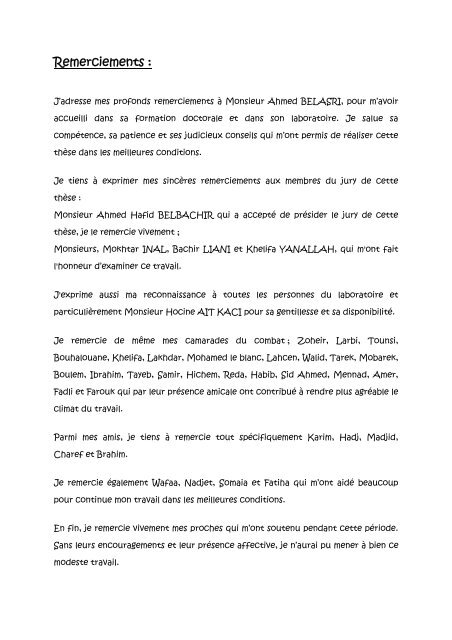 Remerciement These Pdf  Titre De La Thèse