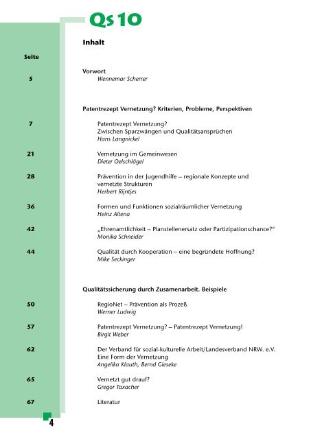 Qs 10 Qualitätssicherung durch Zusammenarbeit - Univation