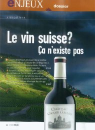 Le vin suisse? Ca n existe pas - Univerre