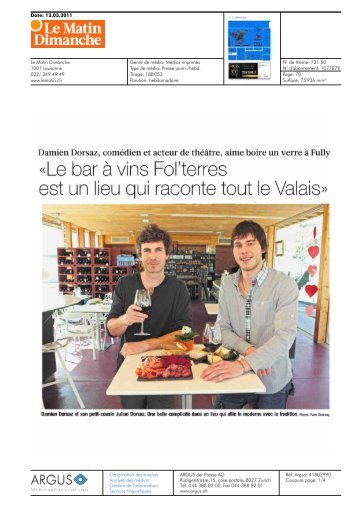 est un lieu cul raconte tout le ValaisÂ» - Univerre