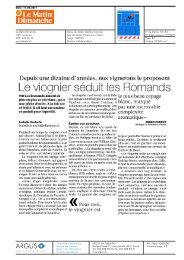 Le viognier sÃ©duit les Romands - Univerre