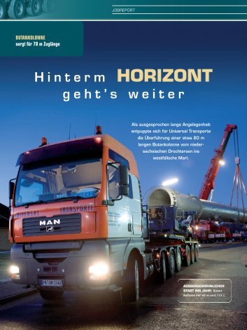 Hinter dem Horizont gehts weiter - Universal Transport