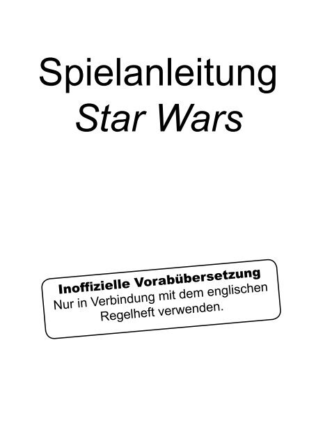 Spielanleitung Star Wars