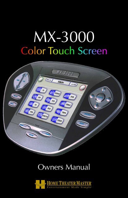 MX3000 Owners Manual - URC - Universal Remote Control