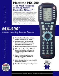 MX-500â¢ - Universal Remote Control