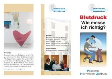 Blutdruck Flyer - Herz-Zentrum Bad Krozingen