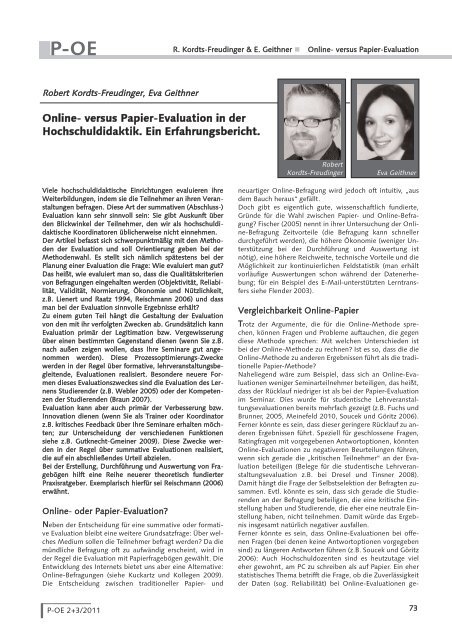 Heft 2 + 3 / 2011 - UniversitÃ¤tsVerlagWebler