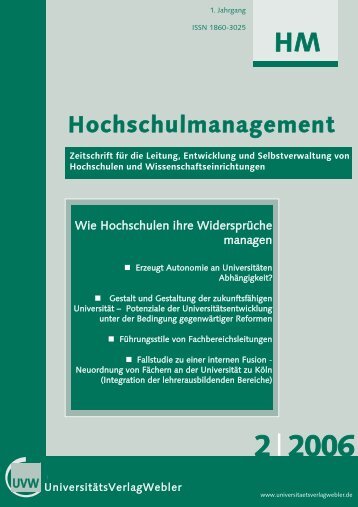 Heft 2 / 2006 - UniversitÃ¤tsVerlagWebler