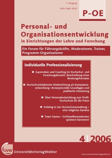 Heft 4 / 2006 - UniversitÃ¤tsVerlagWebler