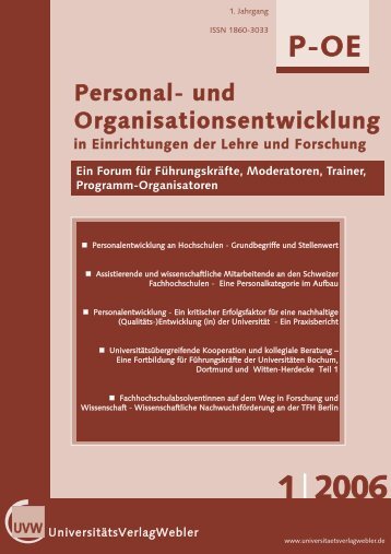 Heft 1 / 2006 - UniversitÃ¤tsVerlagWebler