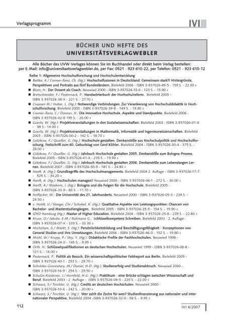 Heft 4/2007 - UniversitÃ¤tsVerlagWebler