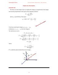 Chapter two: Electrostatics Coulomb's law: The force on a test ...
