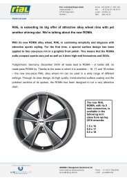 RIAL is extending its big offer of attractive alloy wheel ... - uniwheels