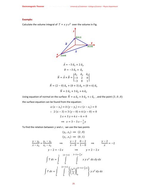 Chapter One: Vector Analysis The use of vectors and vector analysis ...