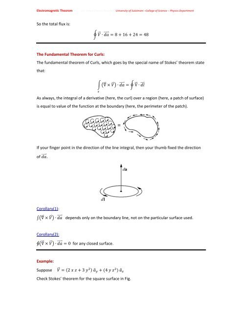 Chapter One: Vector Analysis The use of vectors and vector analysis ...