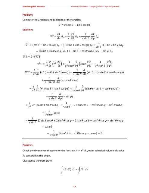 Chapter One: Vector Analysis The use of vectors and vector analysis ...