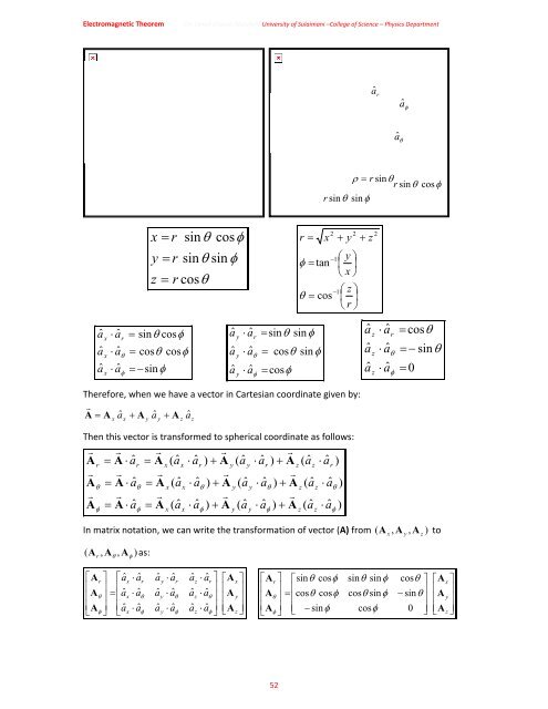 Chapter One: Vector Analysis The use of vectors and vector analysis ...