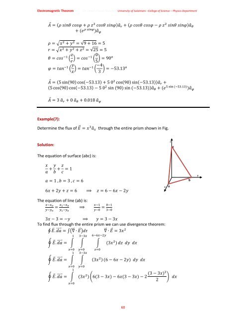 Chapter One: Vector Analysis The use of vectors and vector analysis ...