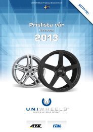 Prislista vår 2013 - uniwheels