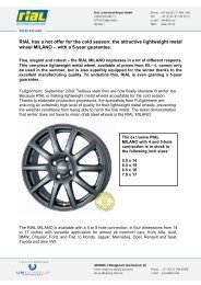 the attractive lightweight metal wheel MILANO – with a 5 ... - uniwheels