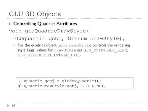 3D Objects in OpenGL