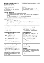 FORMELSAMMLUNG (V.1) Grundlagen der ... - Unix-AG-Wiki