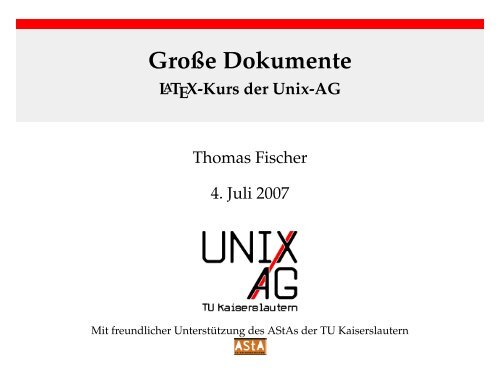 GroÃe Dokumente - Unix-AG-Wiki