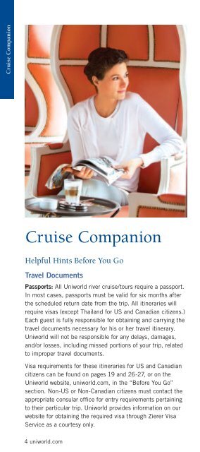 2012 Cruise Companion and Shore Excursions - Uniworld River ...