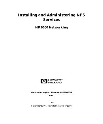 Installing and Administering NFS Services - Previous Directory