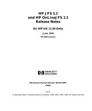 HP JFS 3.3 and HP OnLineJFS 3.3 Release Notes - Previous Directory