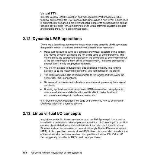 Advanced POWER Virtualization on IBM System p5 - Previous ...