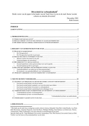 Paper "diversiteit in verbondenheid" - UNIZO.be