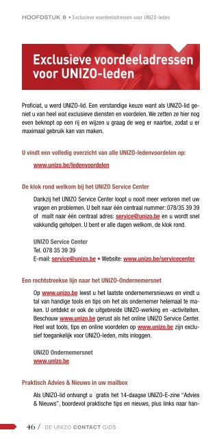Exclusieve voordeeladressen voor UNIZO-leden - UNIZO.be