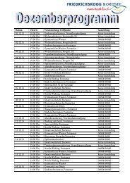 Datum Uhrzeit Veranstaltung, Treffpunkt ... - Friedrichskoog