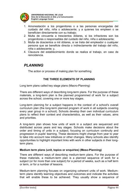 module 5 planning of the english language teaching-learning process