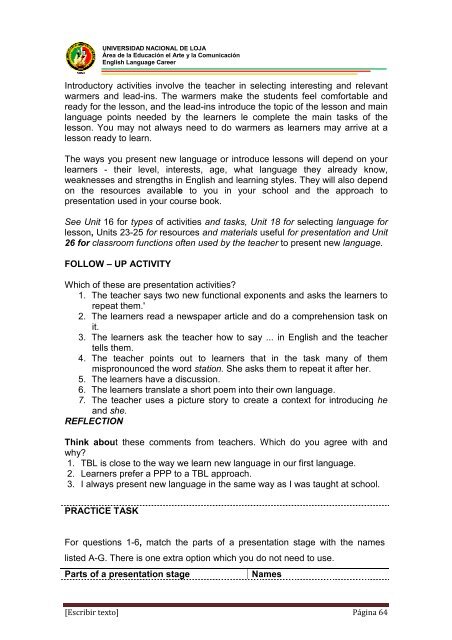 module 5 planning of the english language teaching-learning process