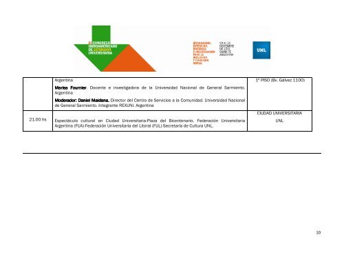 Programa Detallado - Universidad Nacional del Litoral