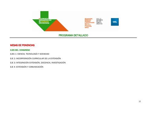 Programa Detallado - Universidad Nacional del Litoral
