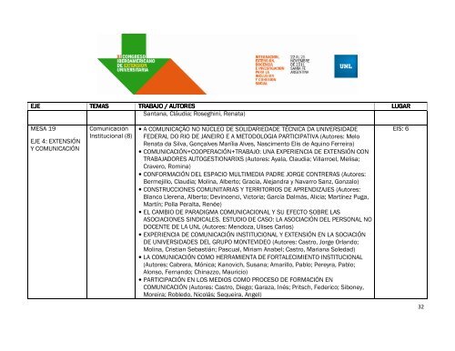 Programa Detallado - Universidad Nacional del Litoral