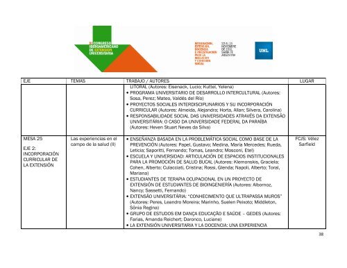 Programa Detallado - Universidad Nacional del Litoral