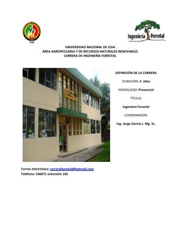 Plan de Estudios - Universidad Nacional de Loja