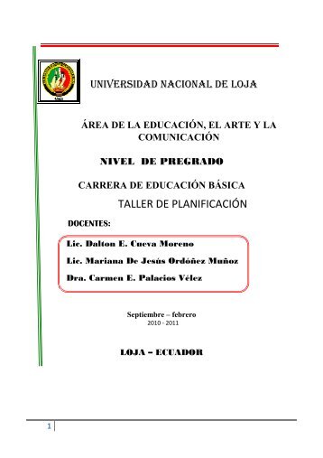 Taller PLANIFICACIÃN MICROCURRICULAR - Universidad ...