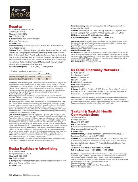 Agency - Medical Marketing and Media