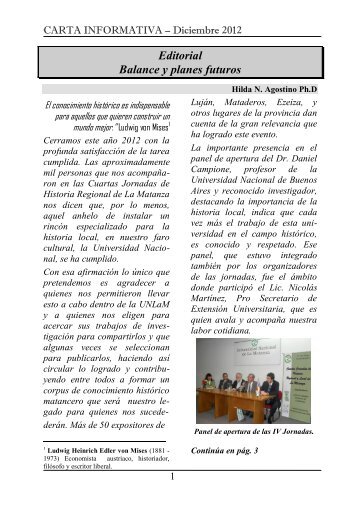 Carta Informativa 32 - Diciembre 2012 - Universidad Nacional de La ...