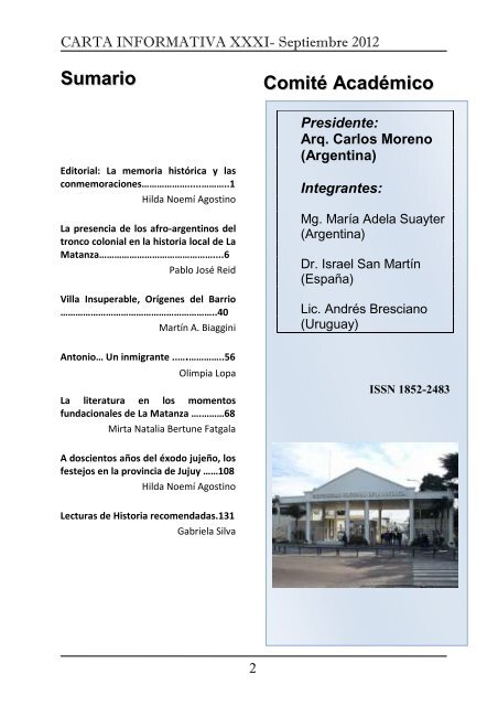 Carta informativa 31 - Universidad Nacional de La Matanza