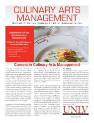 Culinary Arts Management Careers - University of Nevada, Las Vegas