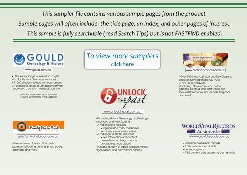Sample File Unlock The Past