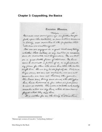 Chapter 3: Copyediting, the Basics - University of New Mexico