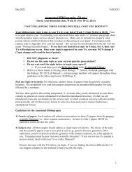 Annotated Bibliography Guidelines