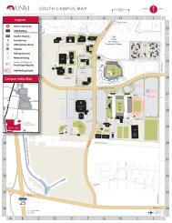 South campus map - University of New Mexico